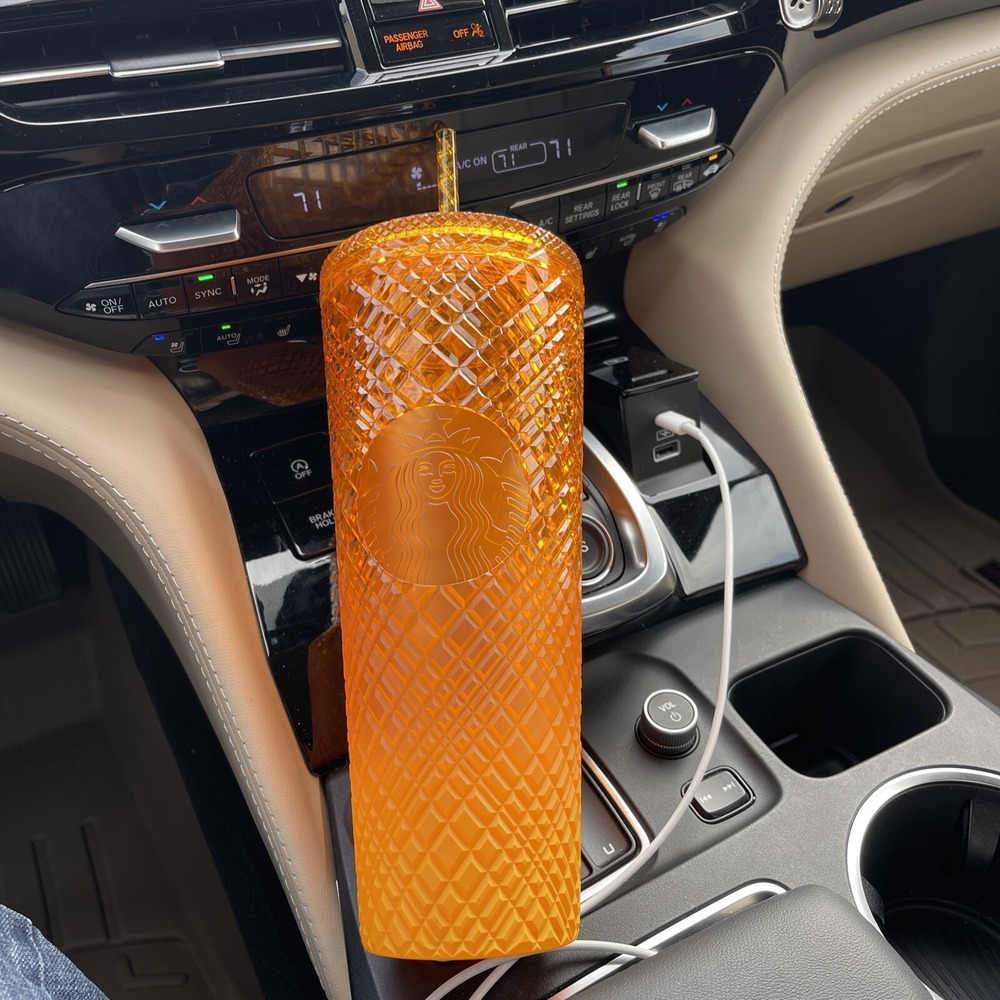 Starbucks 2022 Summer Mango Orange Gradient‎ Jeweled 24 oz. Venti Tumbler New